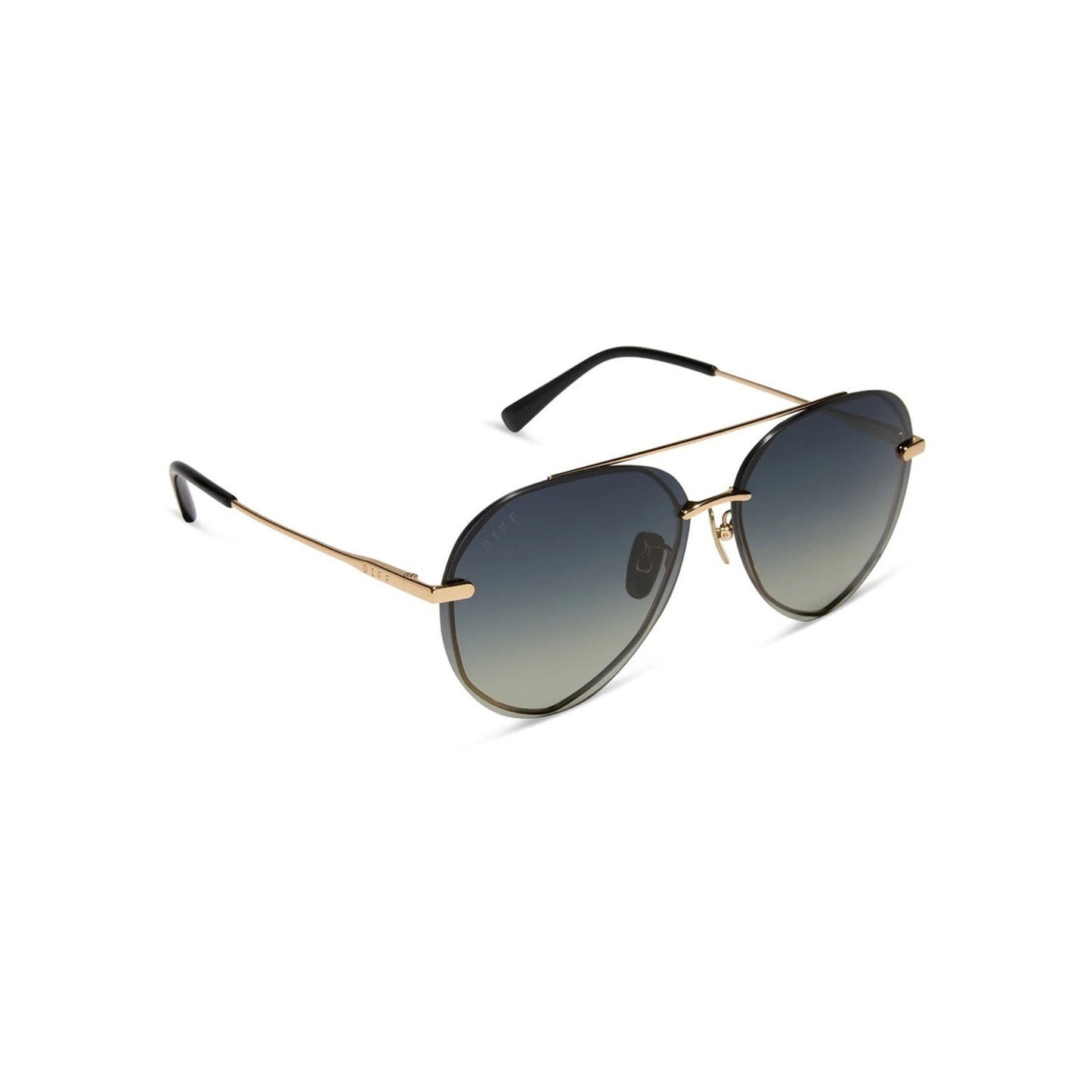NEW DIFF Eyewear LENOX GD-GG122P Gold Black Sunglasses Authentic