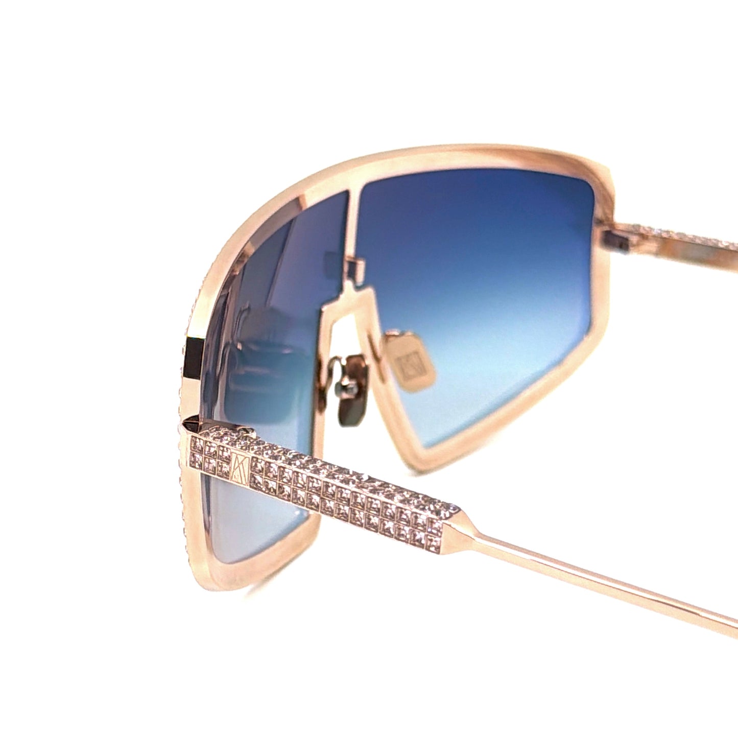 Anna Karin Karlsson Shady Luv 2.0 Rose Crystal Shield Sunglasses Authentic