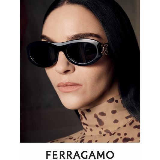 New Salvatore Ferragamo SF2082SE 001 Women's Black Sunglasses Authentic