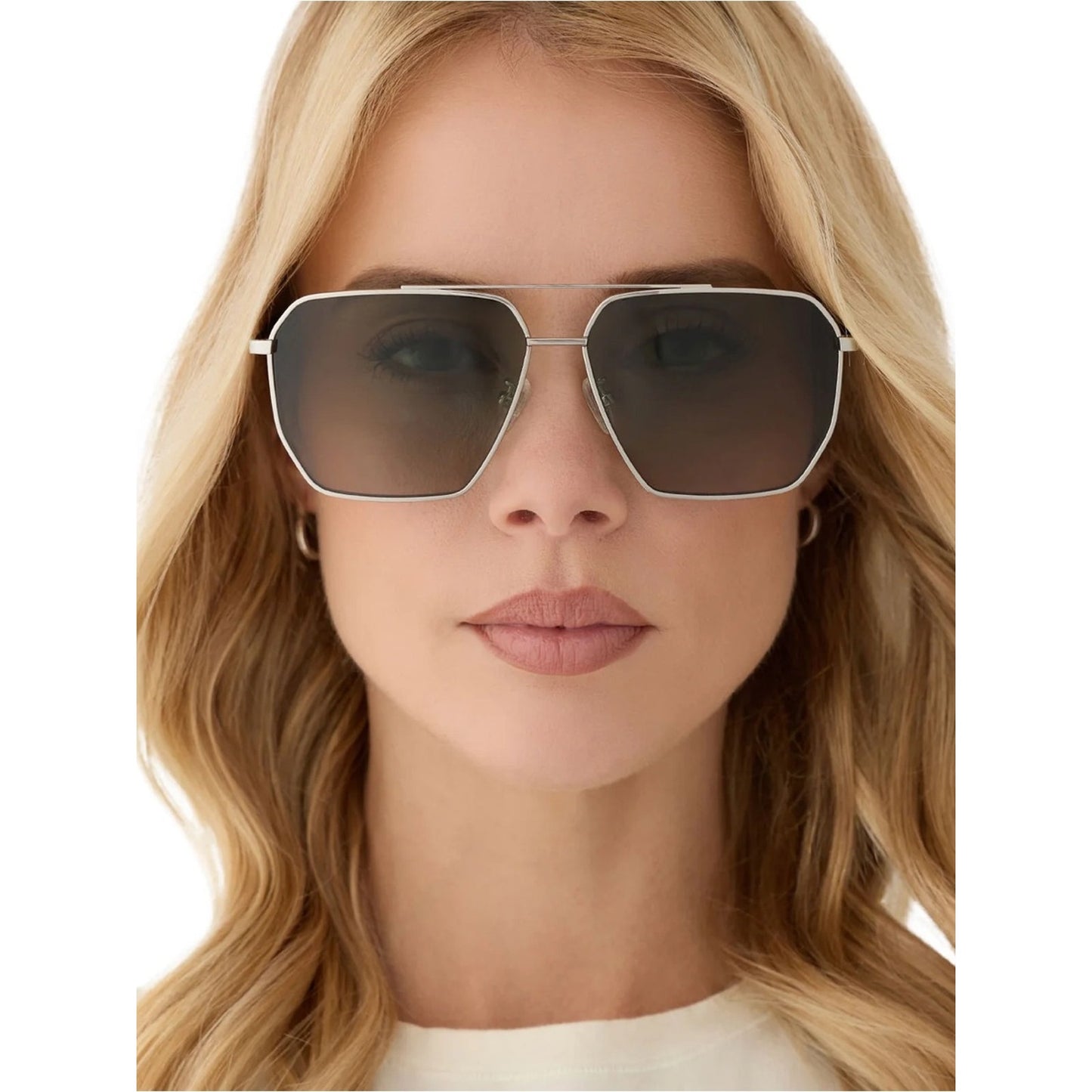 NEW DIFF Eyewear BERKELY DE01-0742 Silver Sunglasses Authentic