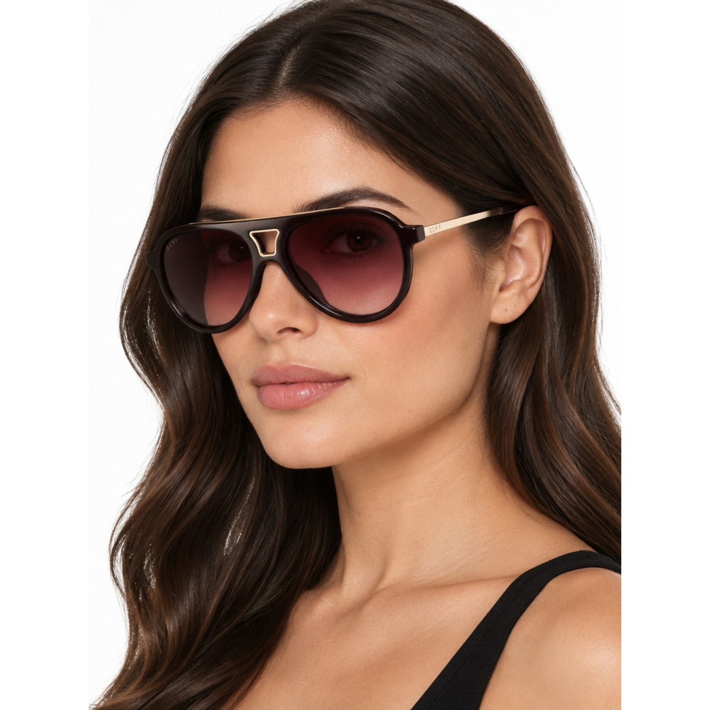 NEW DIFF Eyewear TOSCAIII DE01-0765 Rugby Red Sunglasses Authentic