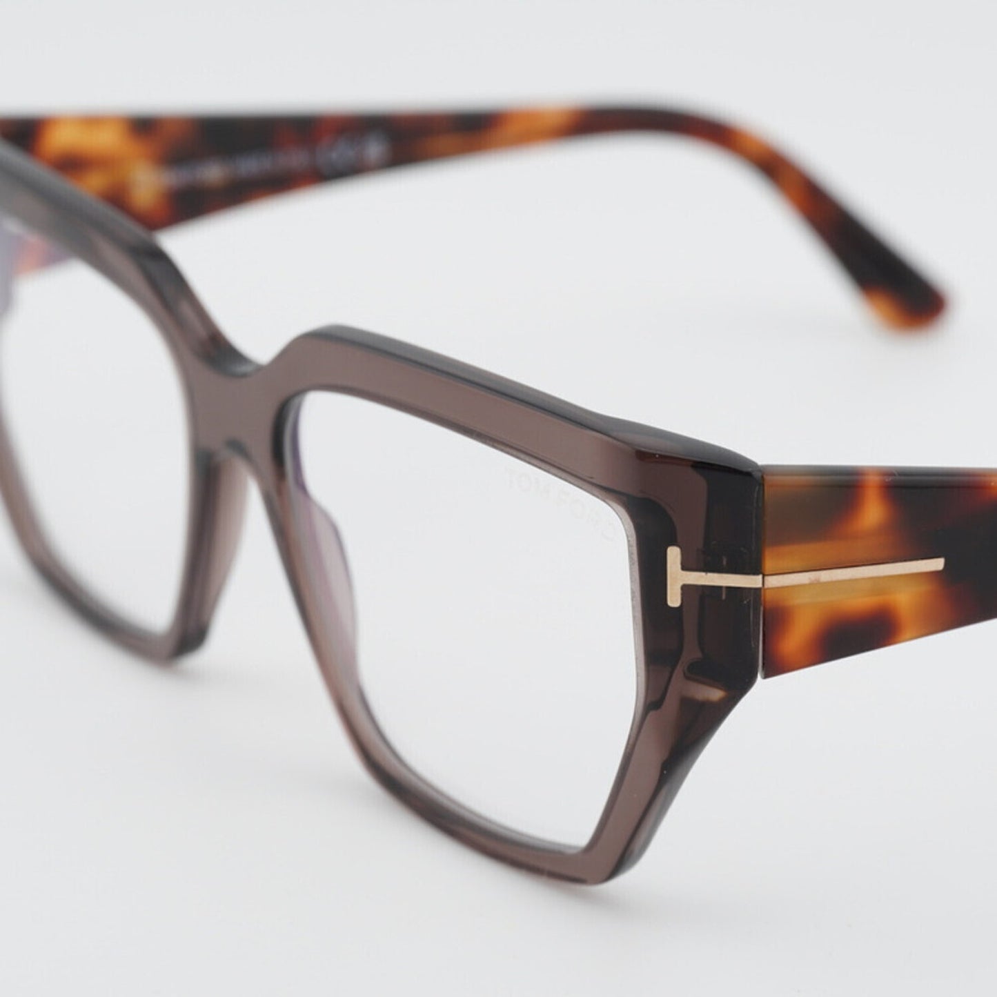 NEW Tom Ford FT5951-B 048 Shiny Dark Brown Sunglasses Authentic