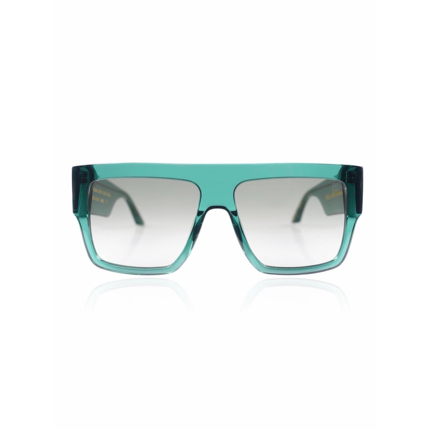 New Anna Karin Karlsson MR 3AM Stories Emerald Green Oversized Square Sunglasses