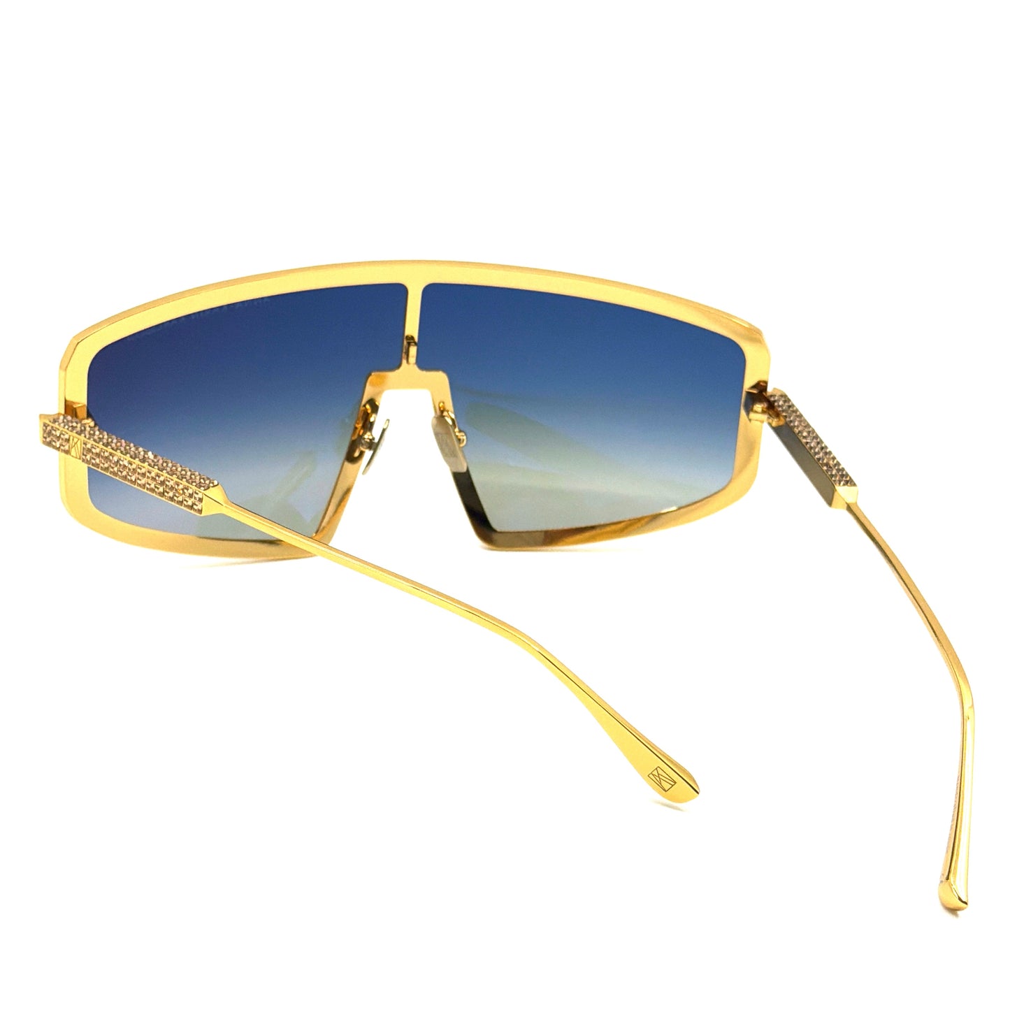 Anna Karin Karlsson Shady Luv 2.0 Gold Blush Mirror Shield Mask Sunglasses