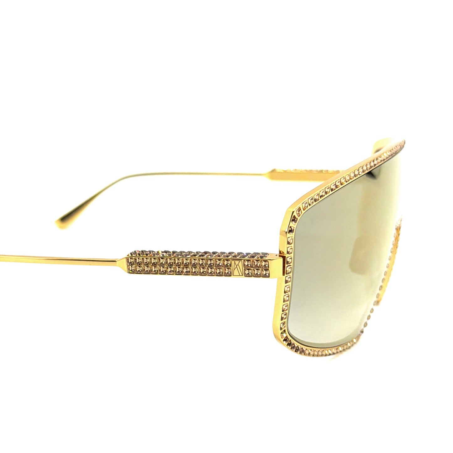 Anna Karin Karlsson Shady Luv 2.0 Gold Blush Mirror Shield Mask Sunglasses