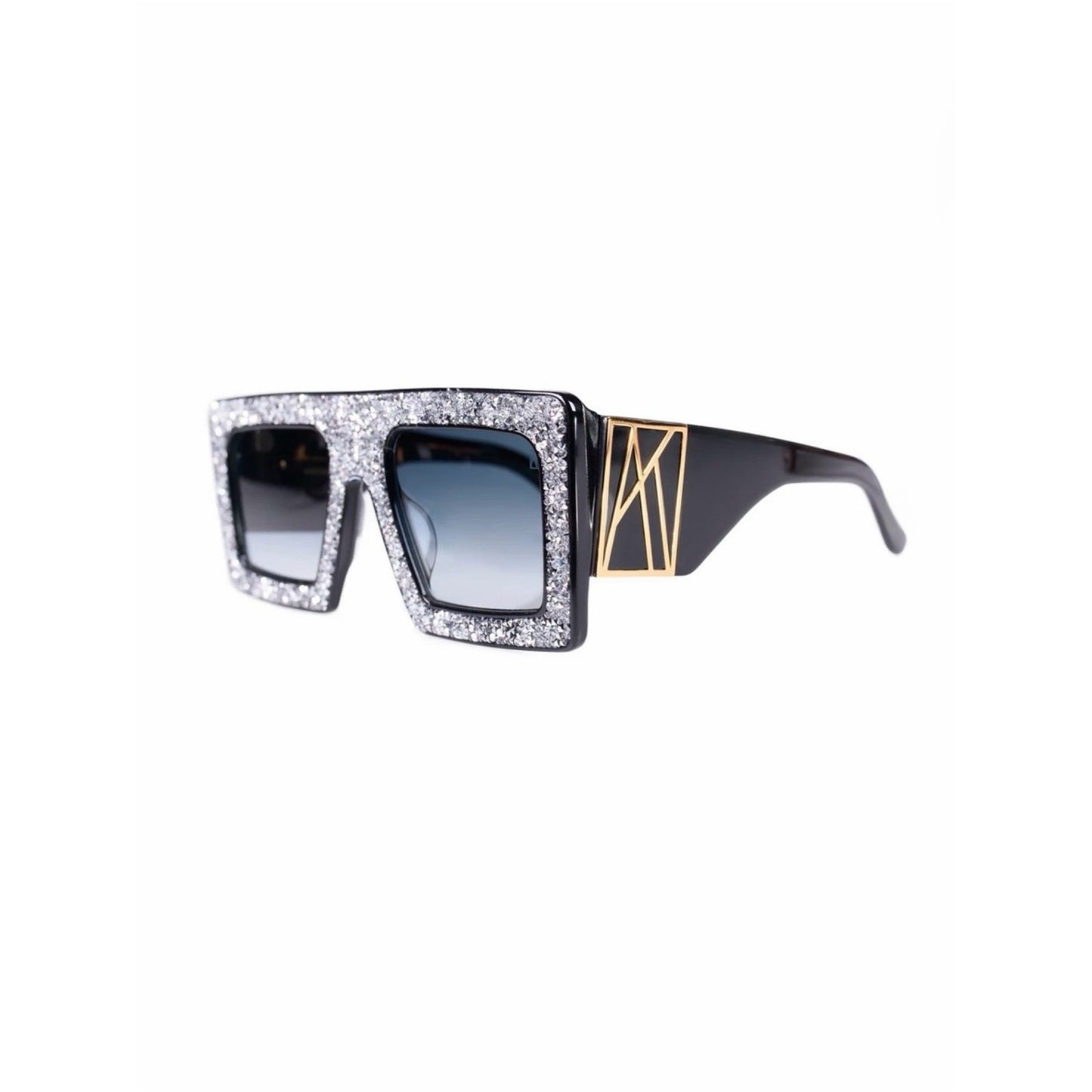 New Anna Karin Karlsson Mother Beep Ice Crystal Black Sunglasses Authentic