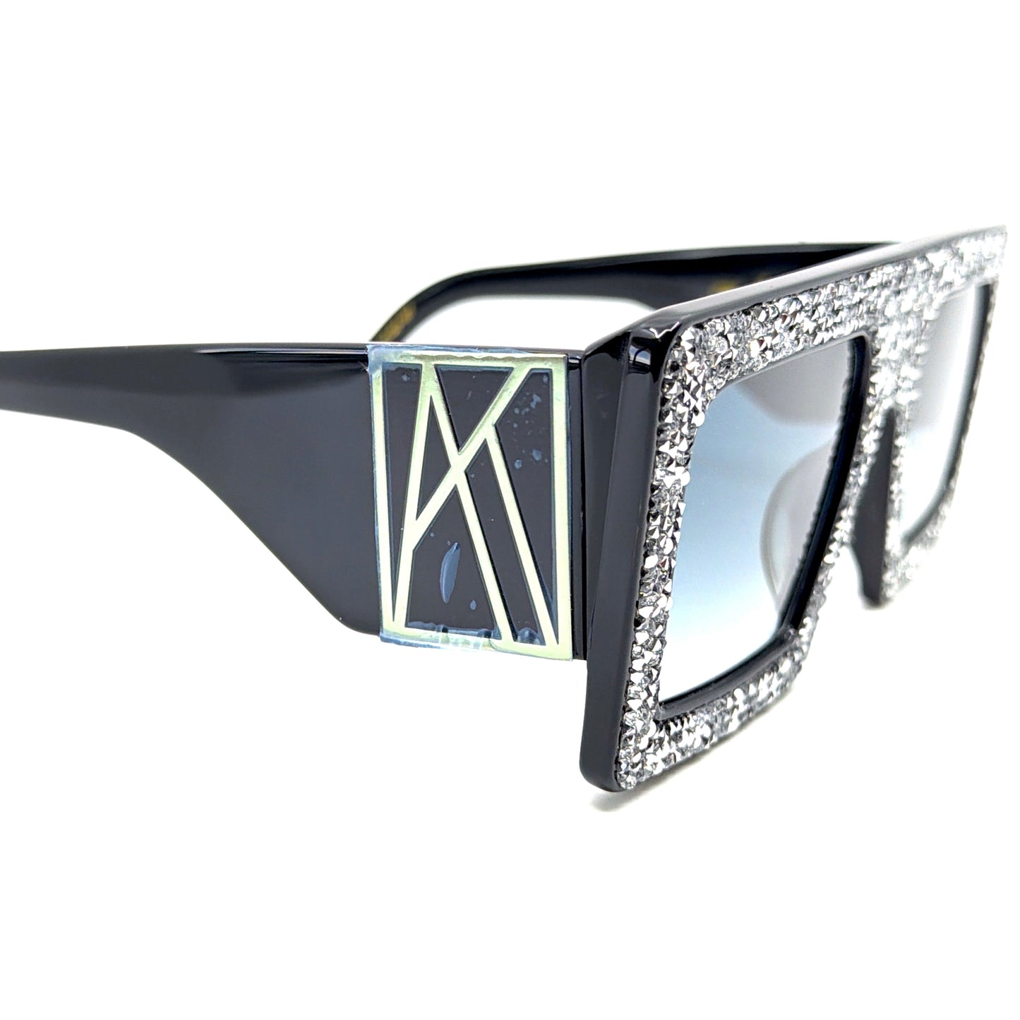 New Anna Karin Karlsson Mother Beep Ice Crystal Black Sunglasses Authentic