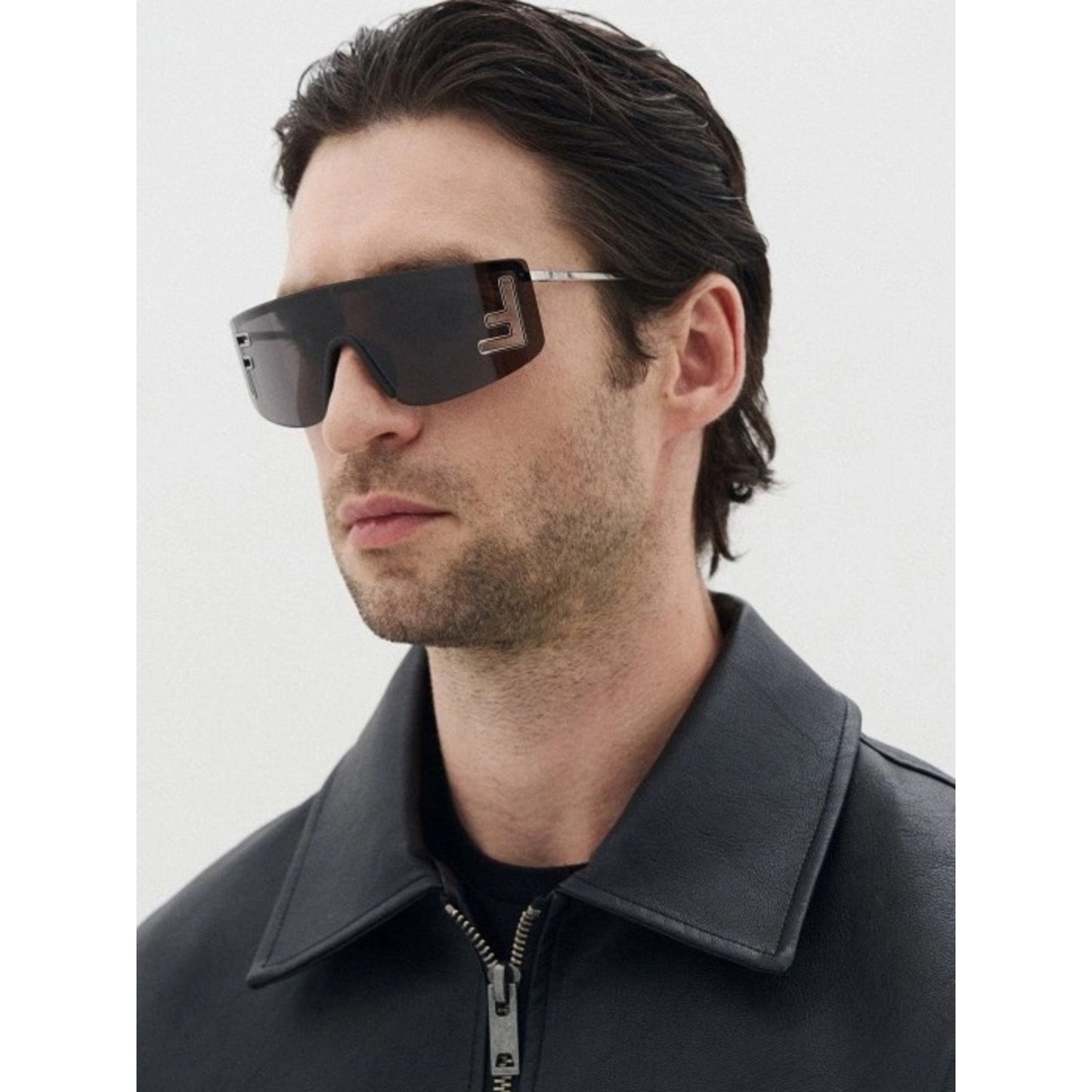 NEW FENDI FE40168U 14A SHINY LIGHT RUTHENIUM Sunglasses Authentic