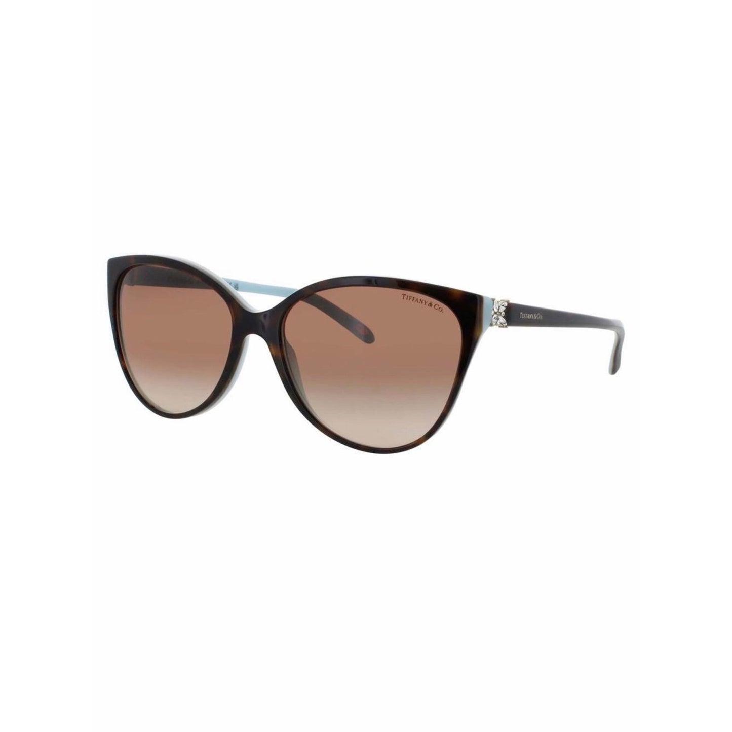 NEW TIFFANY & CO TF4089B 81343B HAVANA ON TIFFANY BLUE Sunglasses Authentic