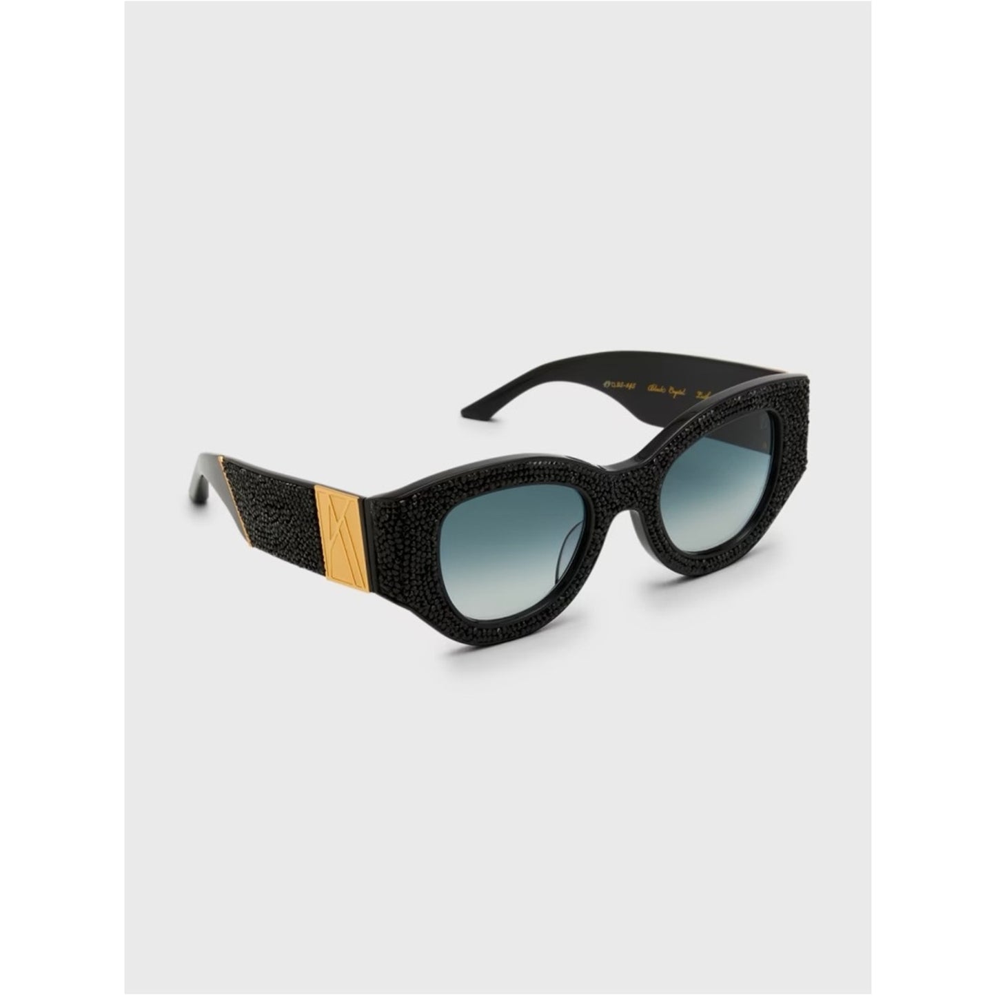 New Anna Karin Karlsson Lucky Goes To Vegas Black Crystal Sunglasses Authentic