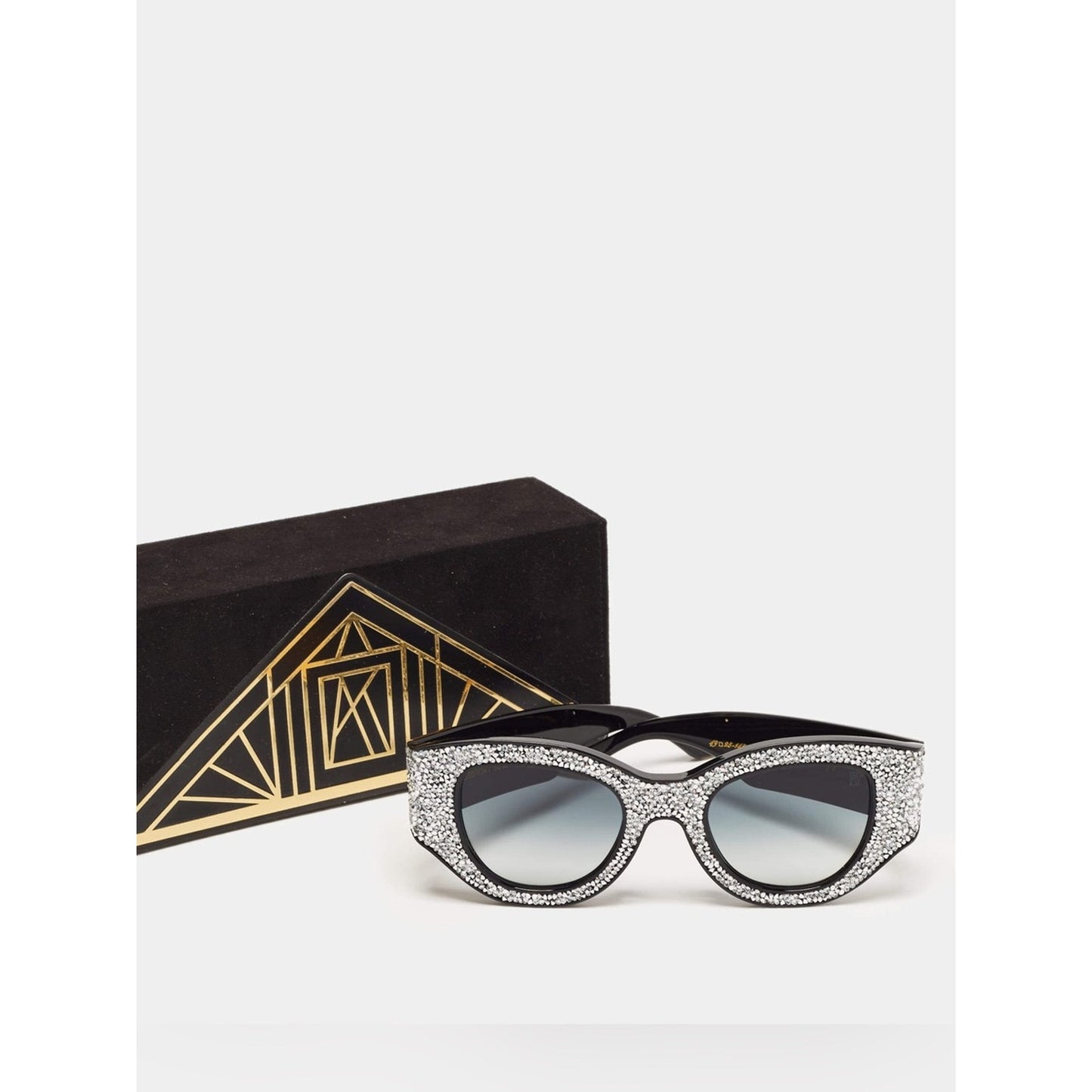 New Anna Karin Karlsson Lucky Goes To Vegas Ice Crystal Cat Eye Sunglasses