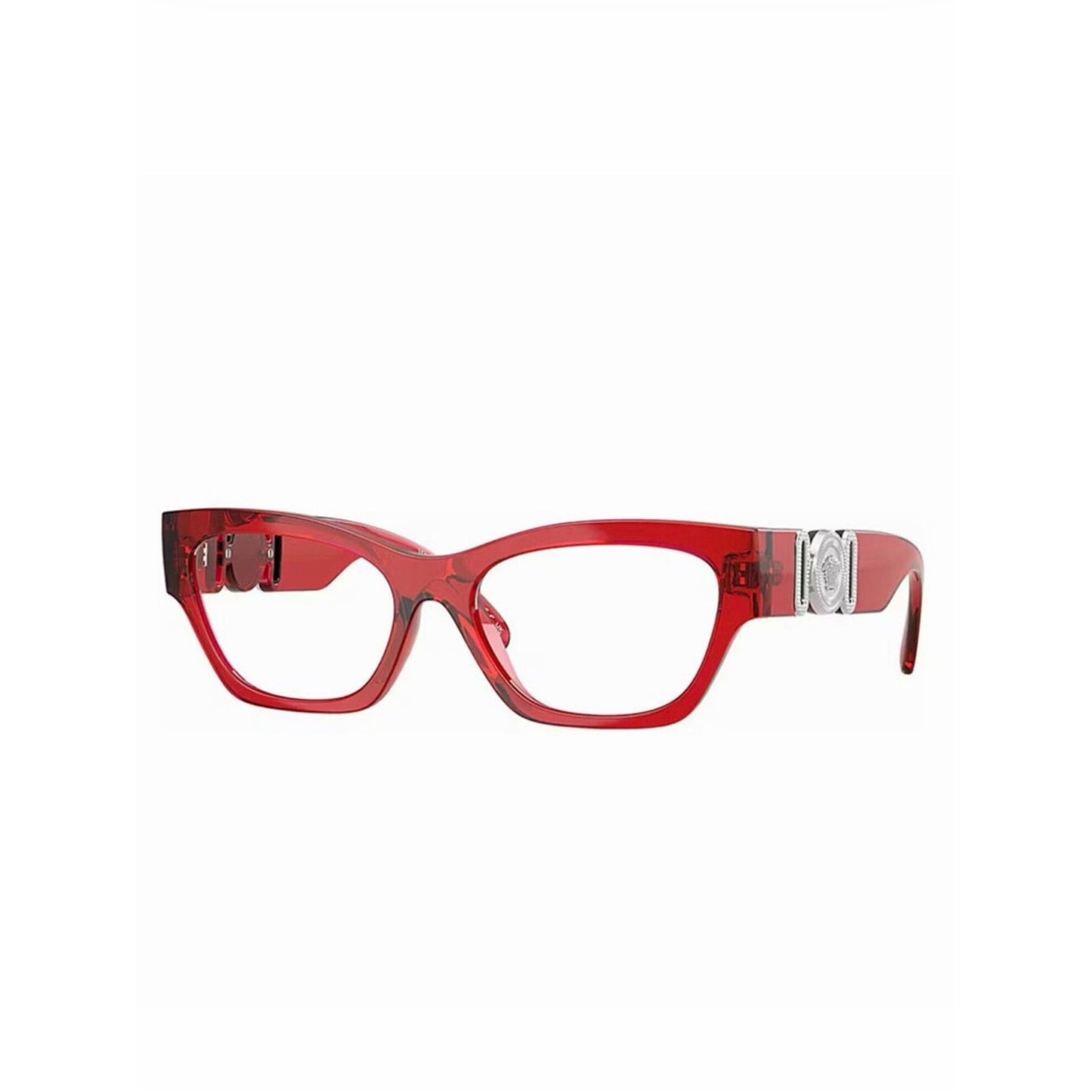 NEW Versace VE3367U 5495 Red Transparent Eyeglasses Authentic
