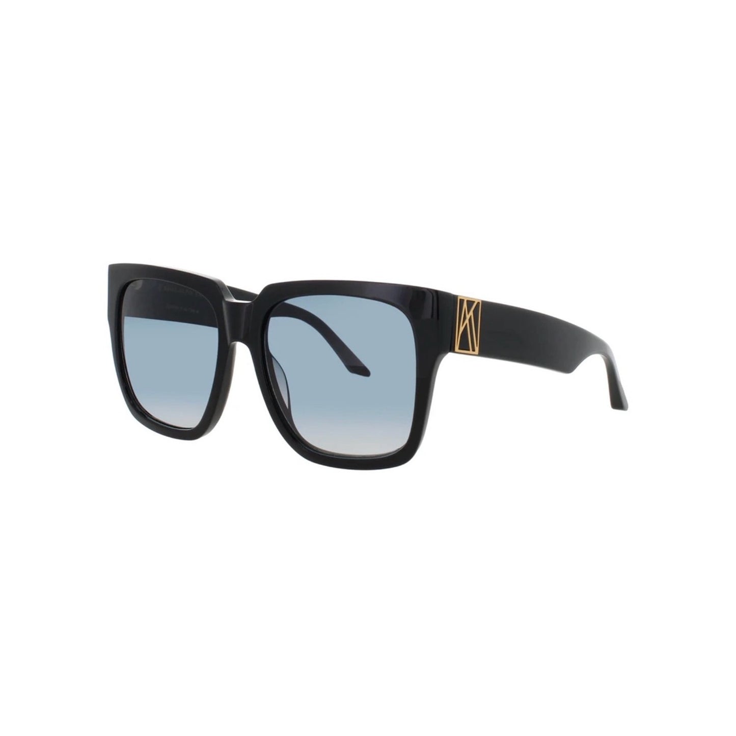 New Anna Karin Karlsson Coco Stories Black Gold Square Sunglasses Authentic