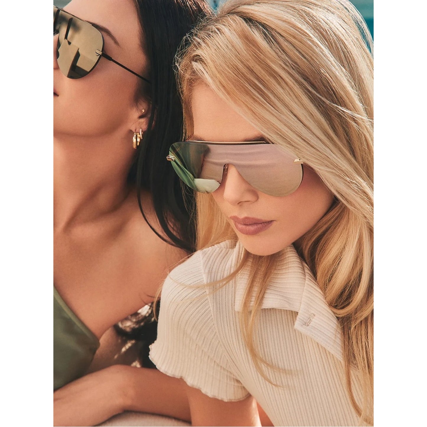 NEW DIFF Eyewear IMANI DE01-0637-GDCBN Gold Sunglasses Authentic