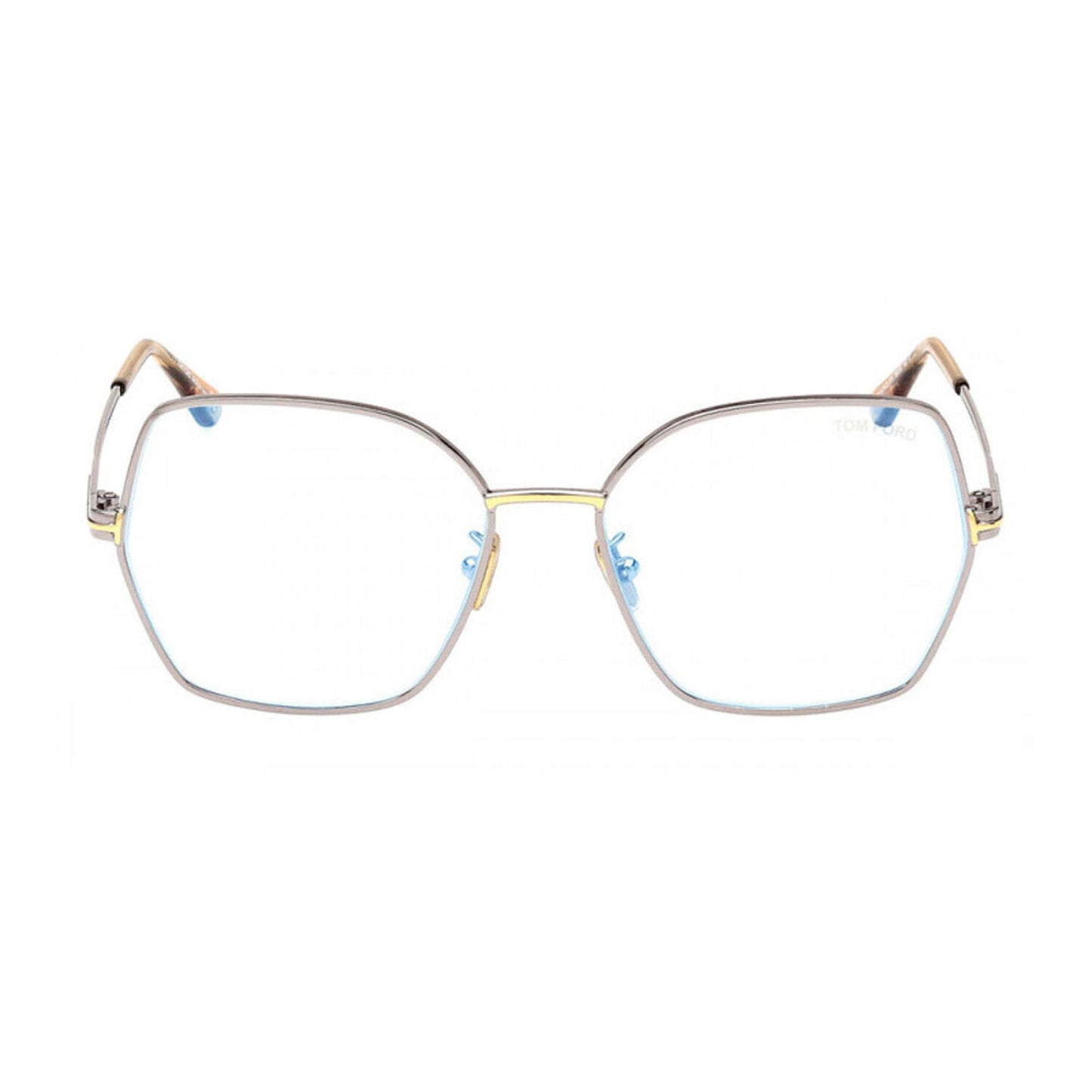 NEW Tom Ford FT5876-B 014 Shiny Light Ruthenium Sunglasses Authentic