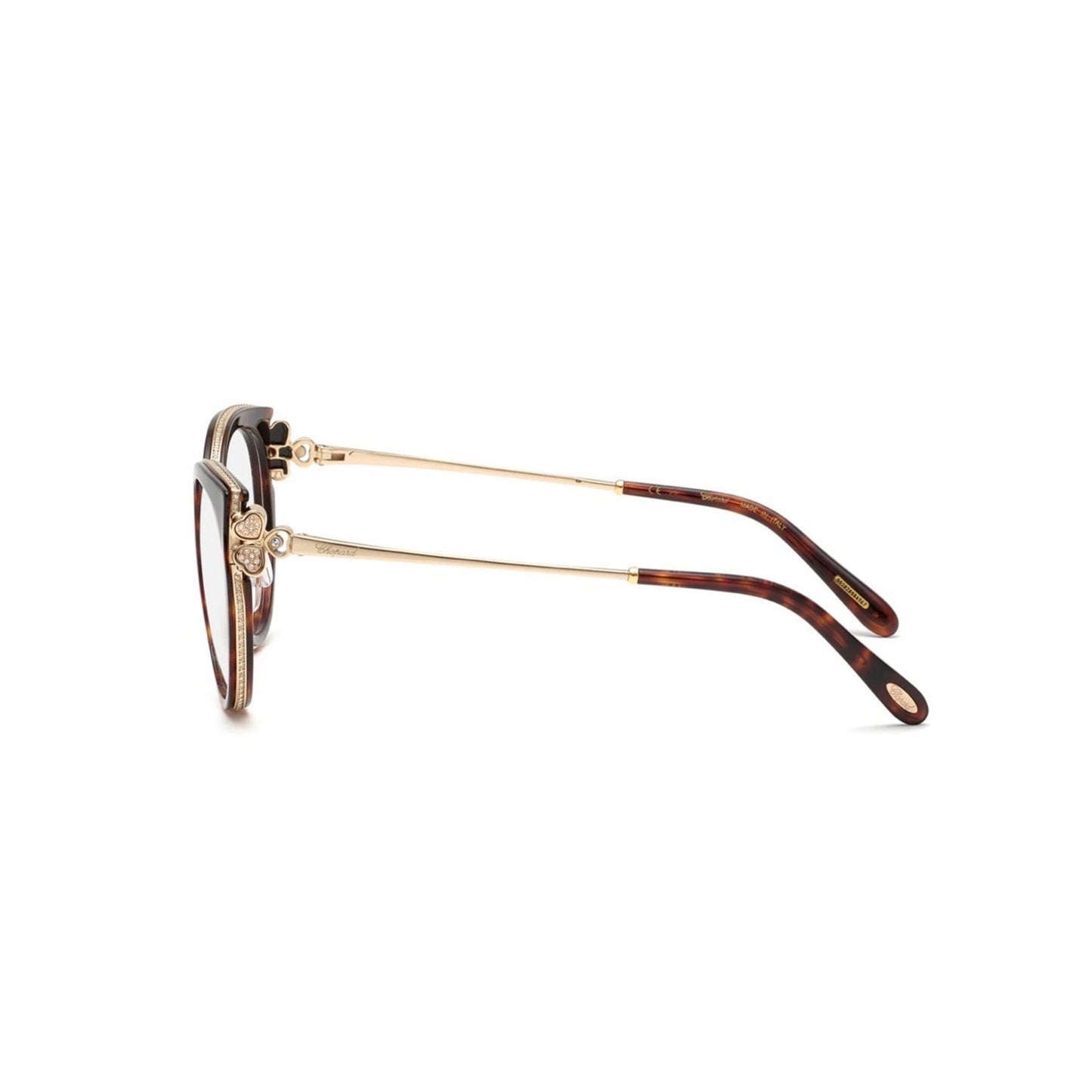 New Chopard VCH367S 0909 Cat Eye Shiny Havana Women Eyeglasses Authentic