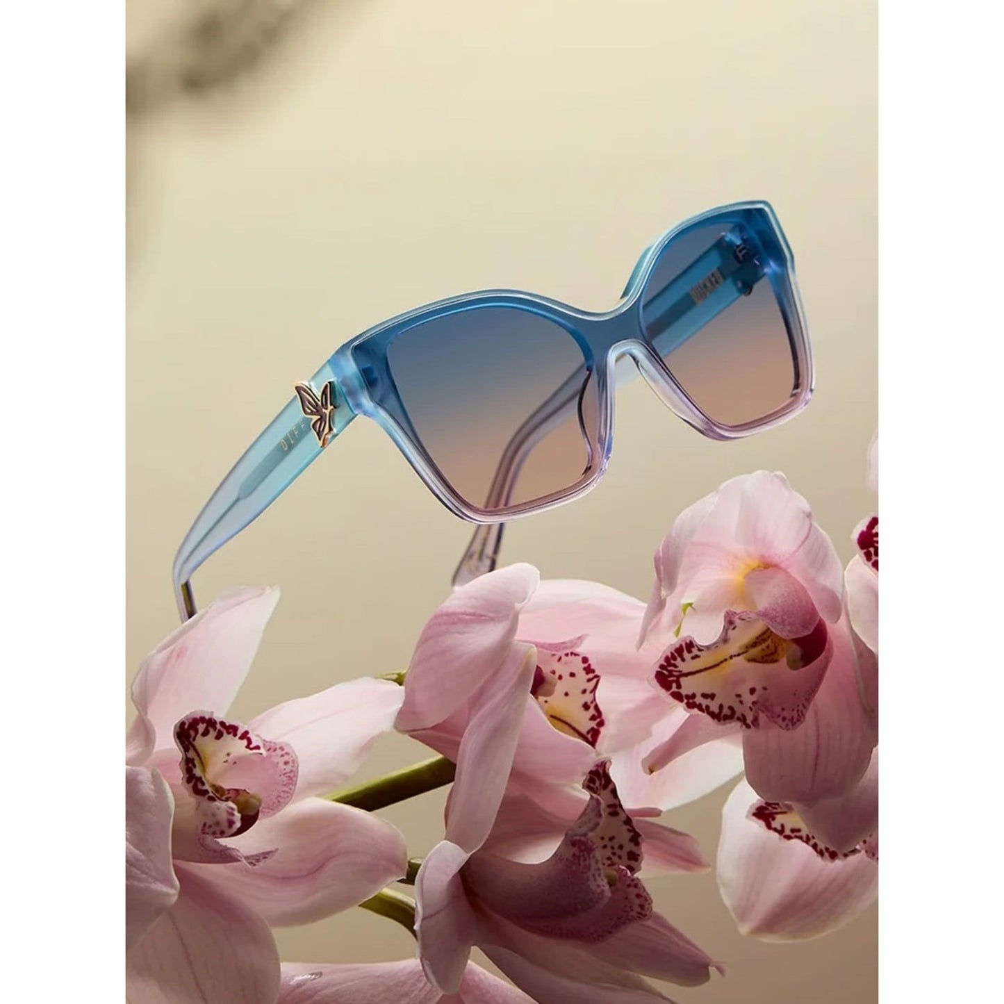 NEW DIFF Eyewear Glinda Upland Butterfly DE01-0865 Sunglasses Authentic