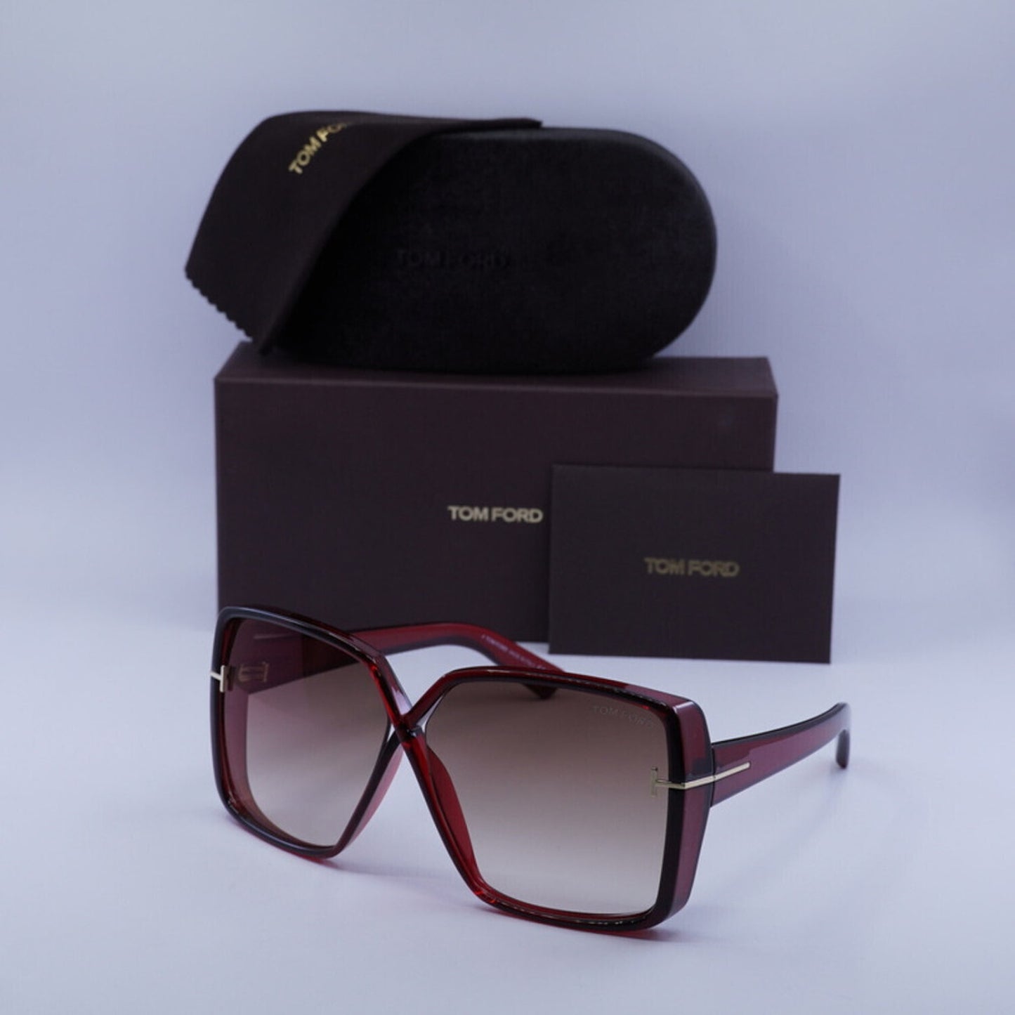 NEW Tom Ford FT1117 66G Shiny Red Sunglasses Authentic