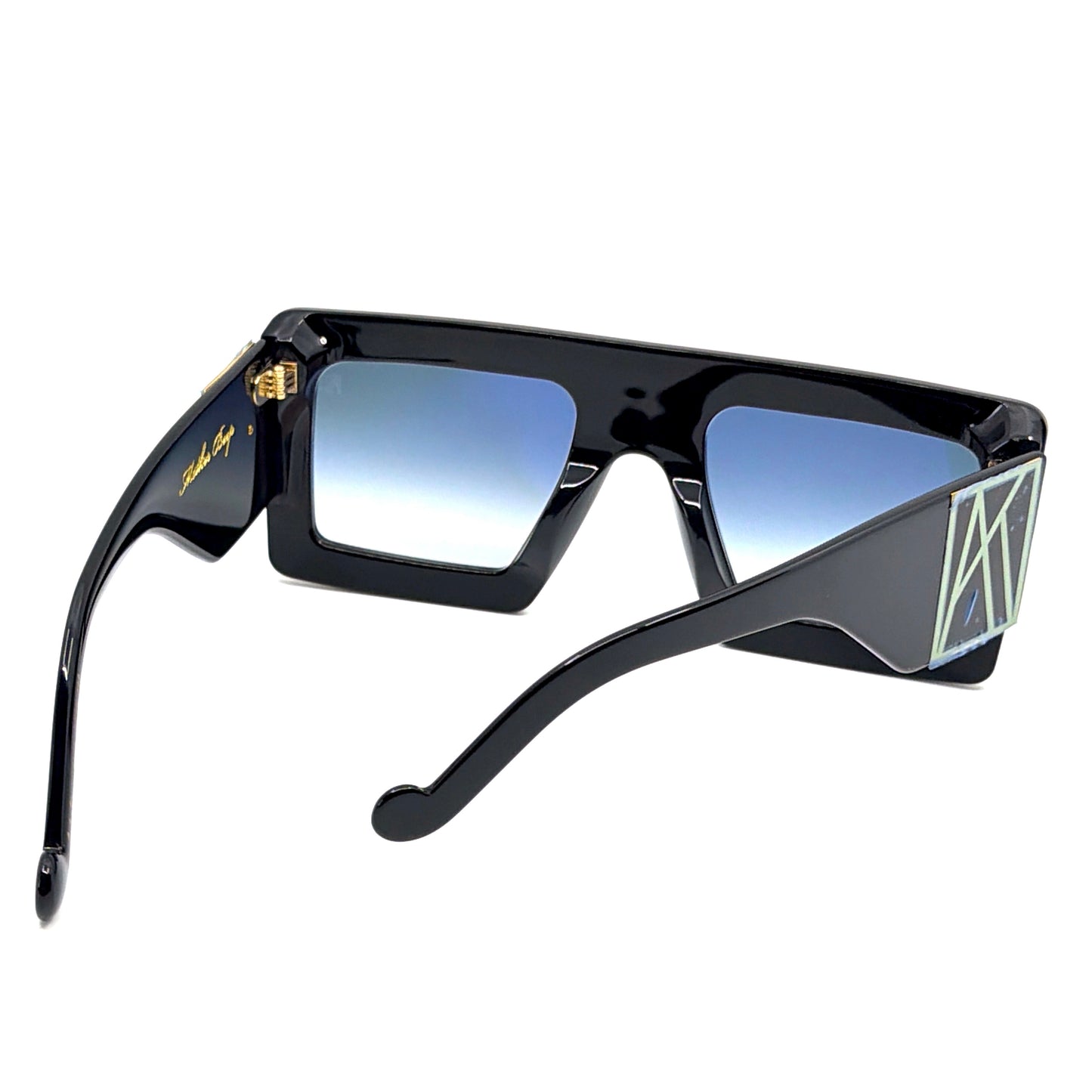 New Anna Karin Karlsson Mother Beep Ice Crystal Black Sunglasses Authentic