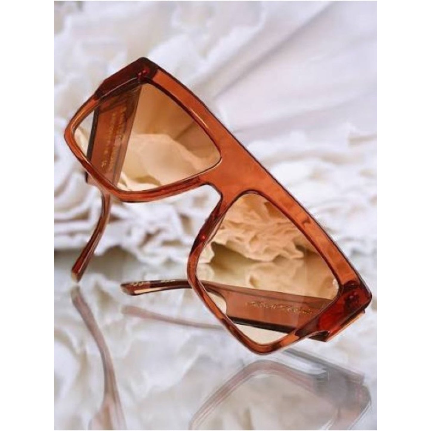 New Anna Karin Karlsson Mr 3Am Stories Fudge Gold Brown Unisex Sunglasses
