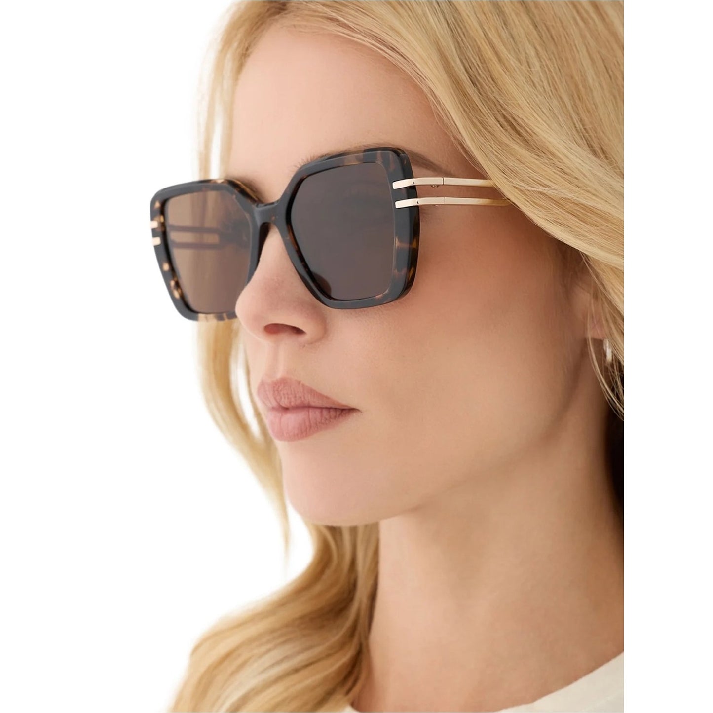 NEW DIFF Eyewear DASHA DE01-0870 Espresso Tortoise Gold Sunglasses Authentic
