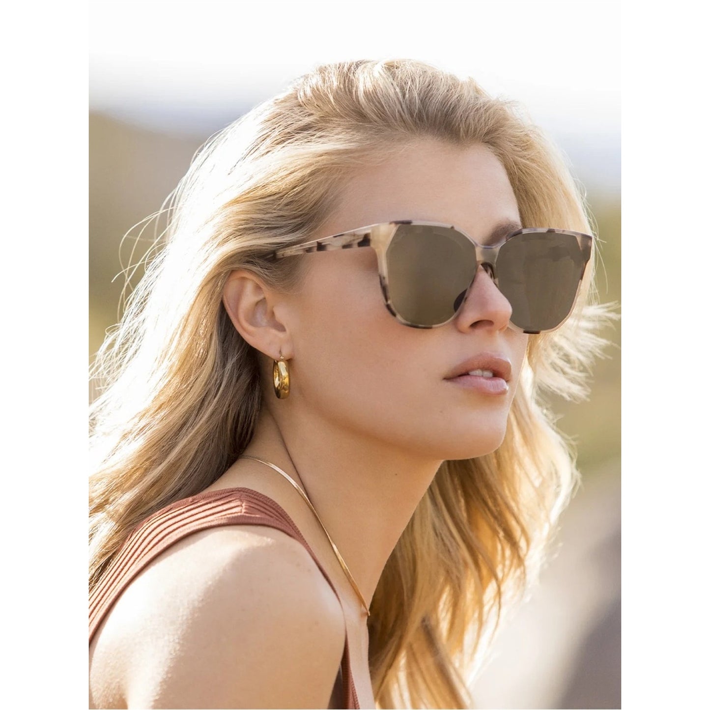 NEW DIFF Eyewear GIA CT-GR121 Cream Tortoise Sunglasses Authentic