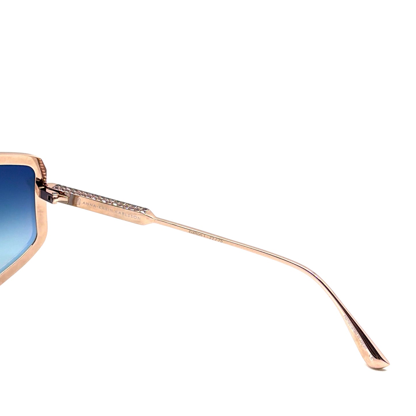 Anna Karin Karlsson Shady Luv 2.0 Rose Crystal Shield Sunglasses Authentic