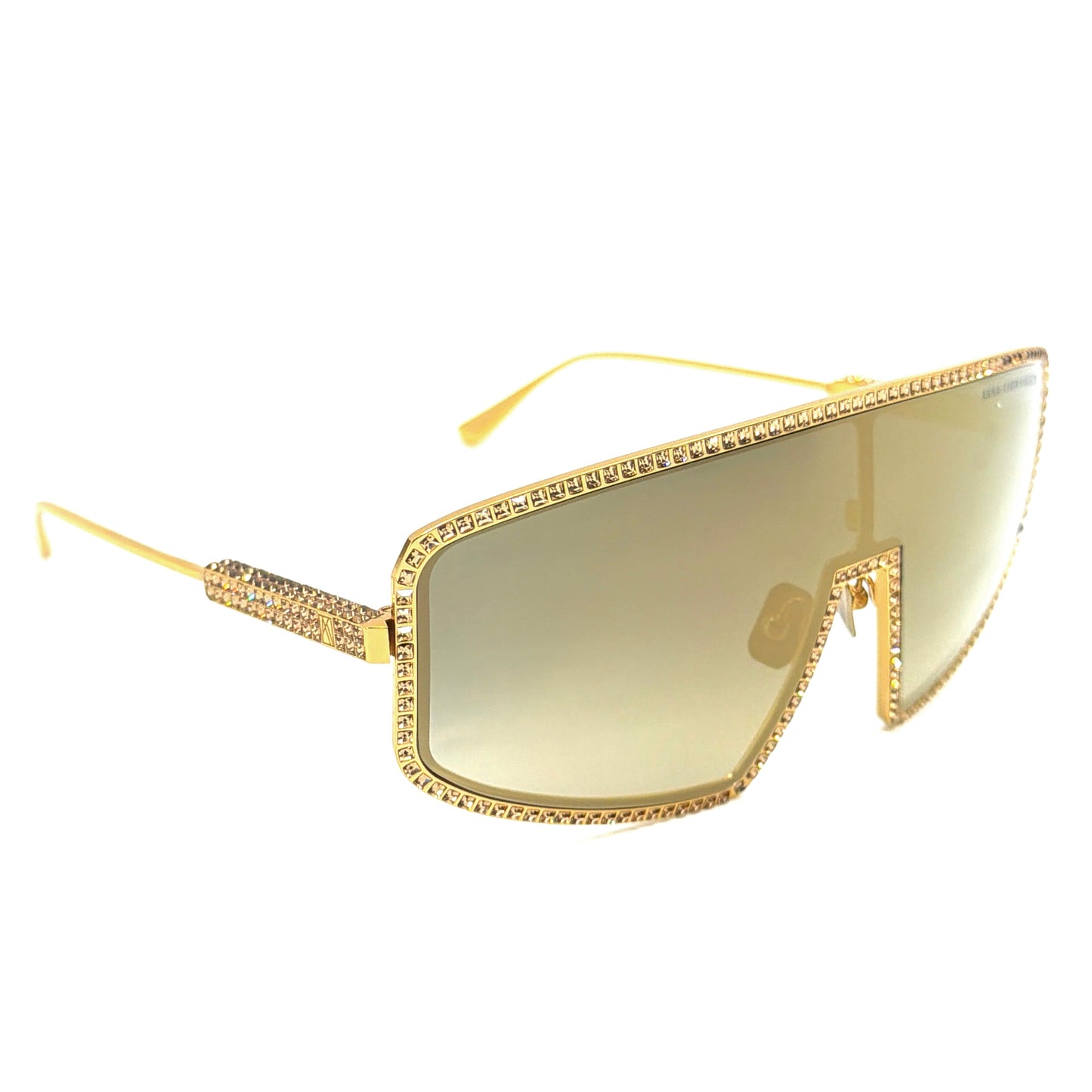 Anna Karin Karlsson Shady Luv 2.0 Gold Blush Mirror Shield Mask Sunglasses
