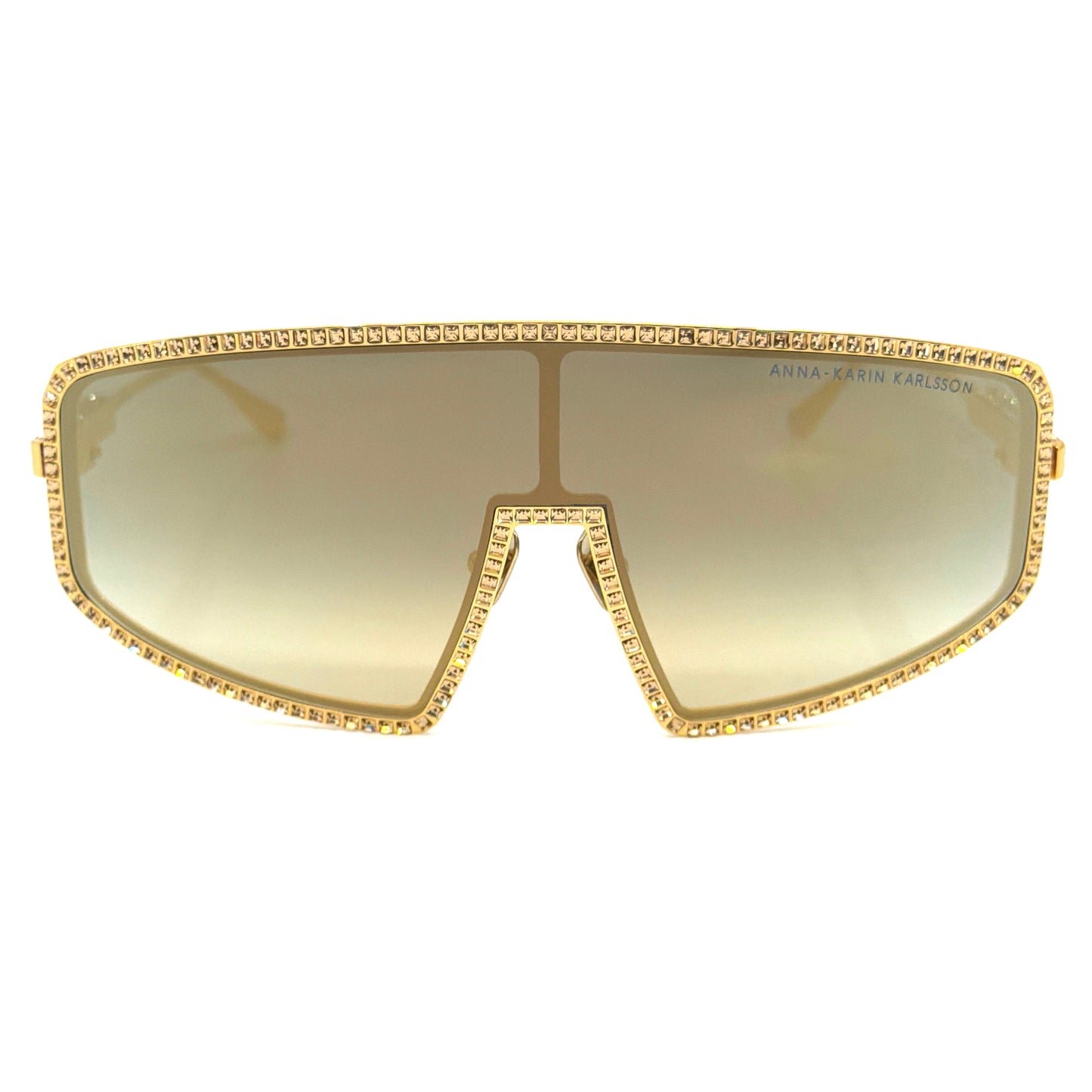 Anna Karin Karlsson Shady Luv 2.0 Gold Blush Mirror Shield Mask Sunglasses