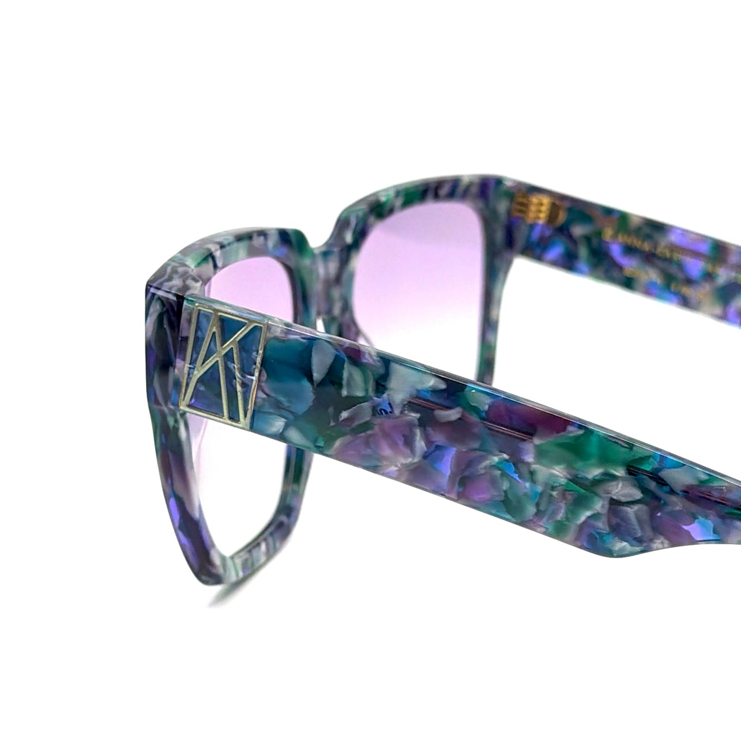 Anna Karin Karlsson Coco Stories Winter Square Sunglasses Blue-Purple Marble