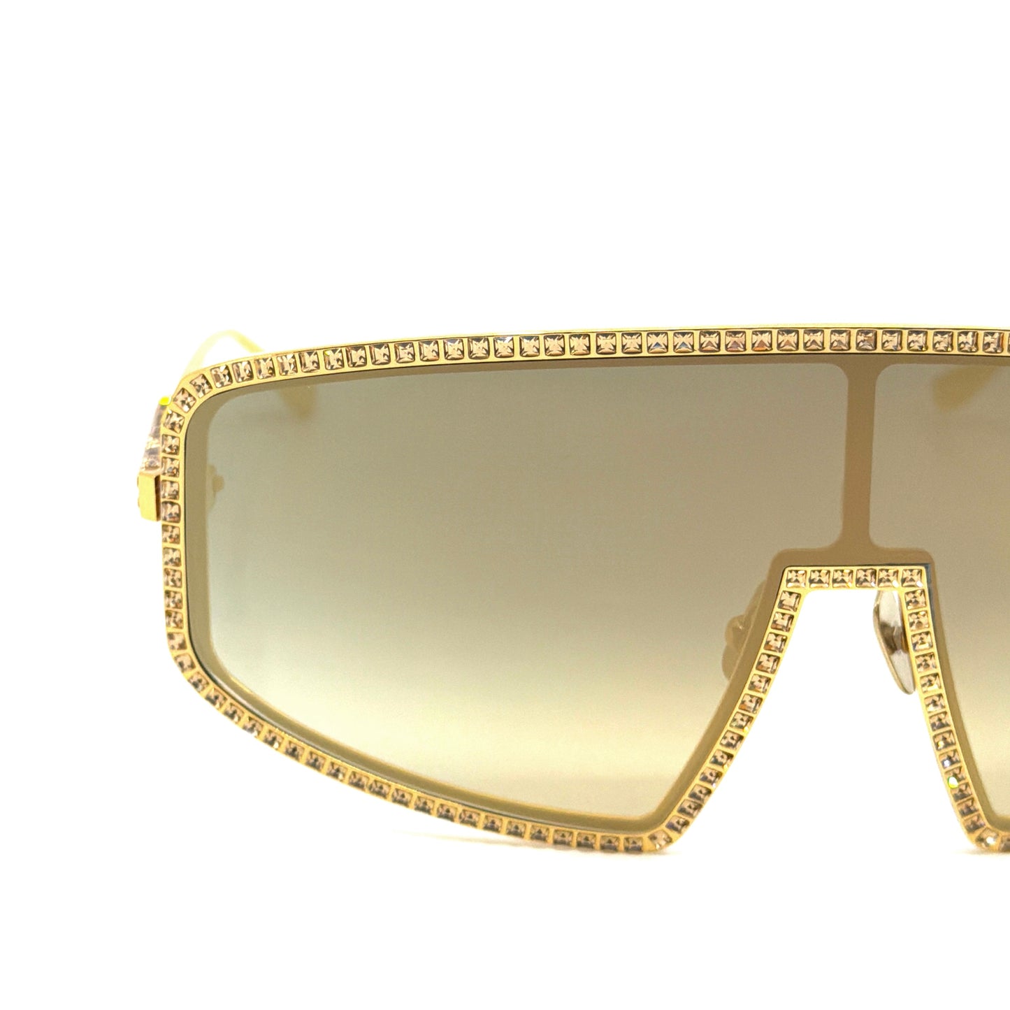 Anna Karin Karlsson Shady Luv 2.0 Gold Blush Mirror Shield Mask Sunglasses