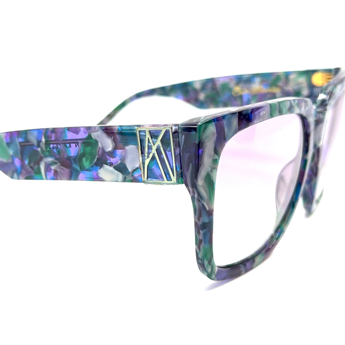Anna Karin Karlsson Coco Stories Winter Square Sunglasses Blue-Purple Marble