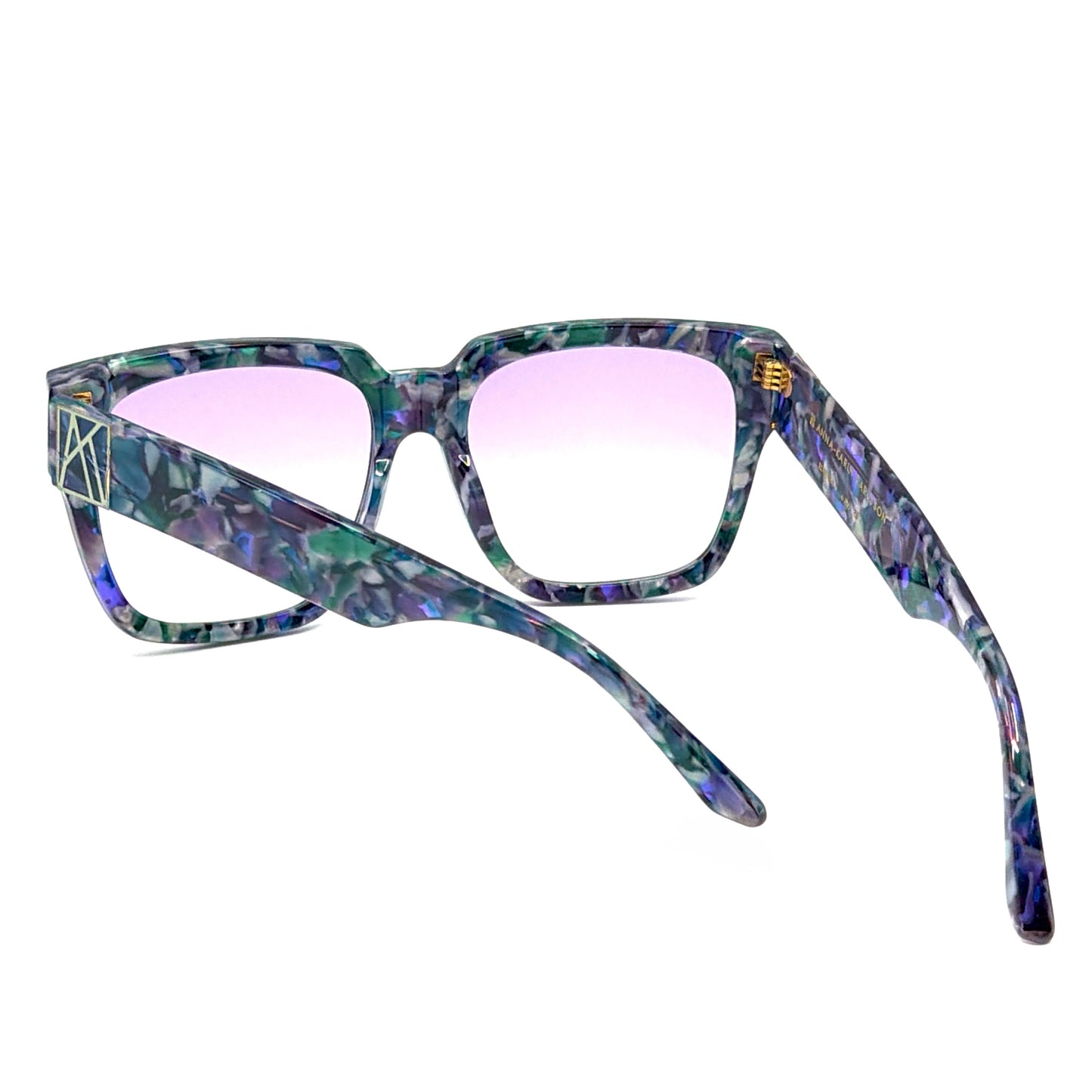 Anna Karin Karlsson Coco Stories Winter Square Sunglasses Blue-Purple Marble