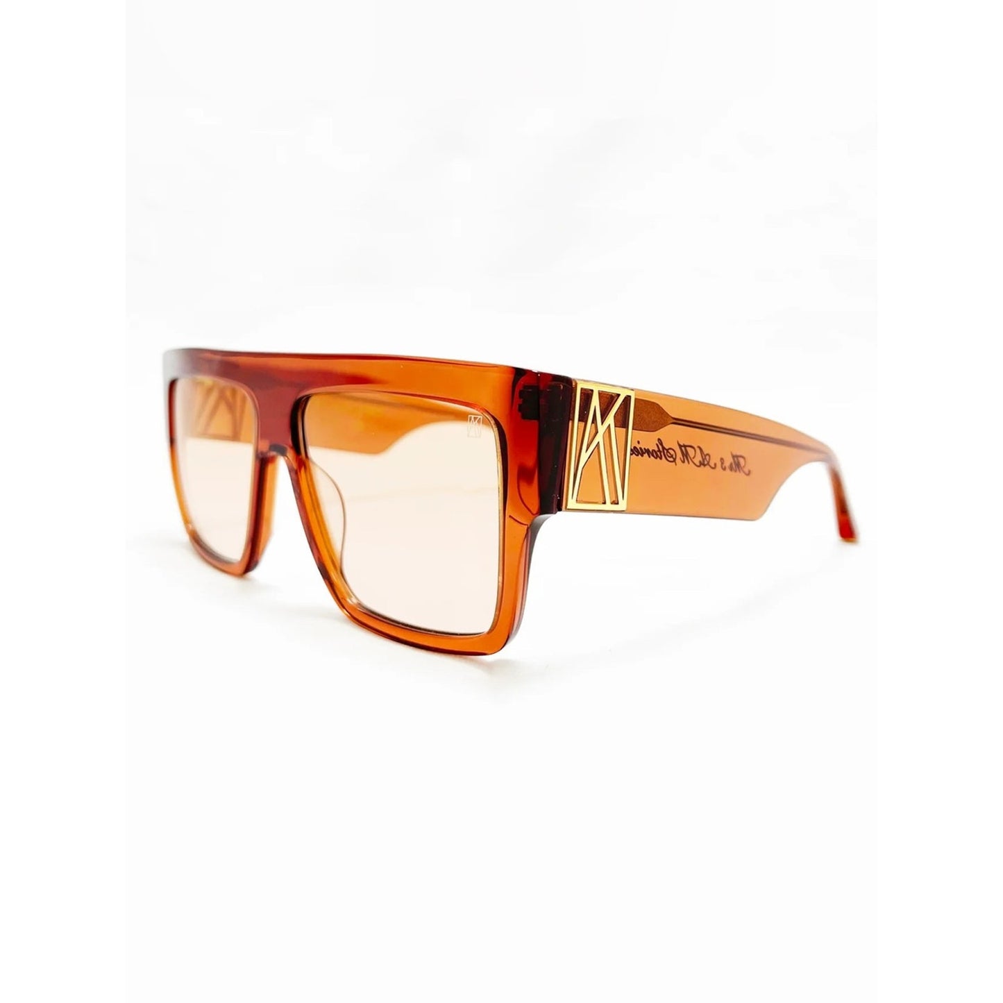 New Anna Karin Karlsson Mr 3Am Stories Fudge Gold Brown Unisex Sunglasses
