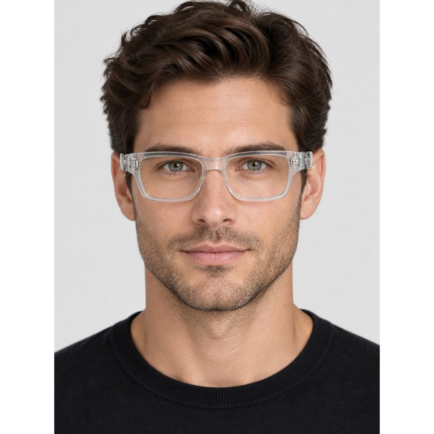 NEW Versace VE3368U 148 Crystal/Silver Eyeglasses Authentic