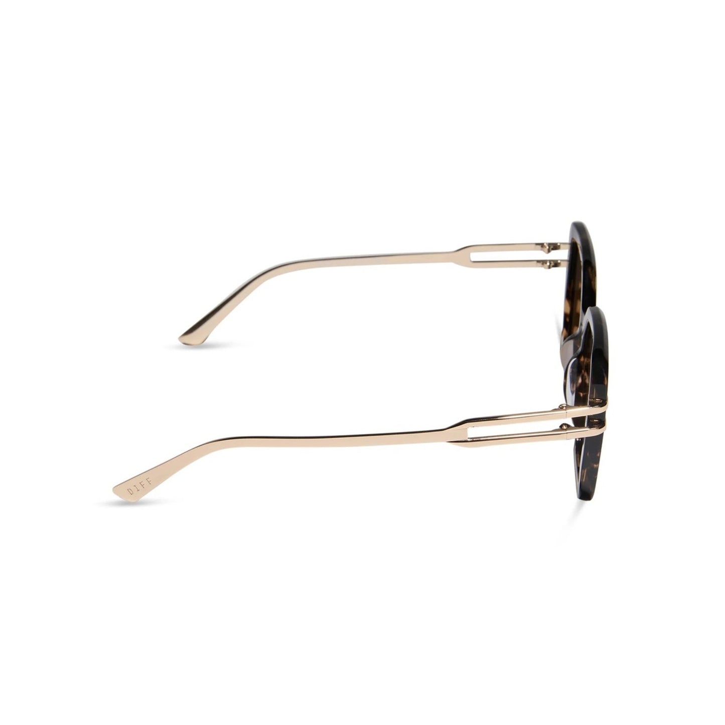 NEW DIFF Eyewear DASHA DE01-0870 Espresso Tortoise Gold Sunglasses Authentic
