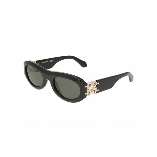 New Salvatore Ferragamo SF2082SE 001 Women's Black Sunglasses Authentic