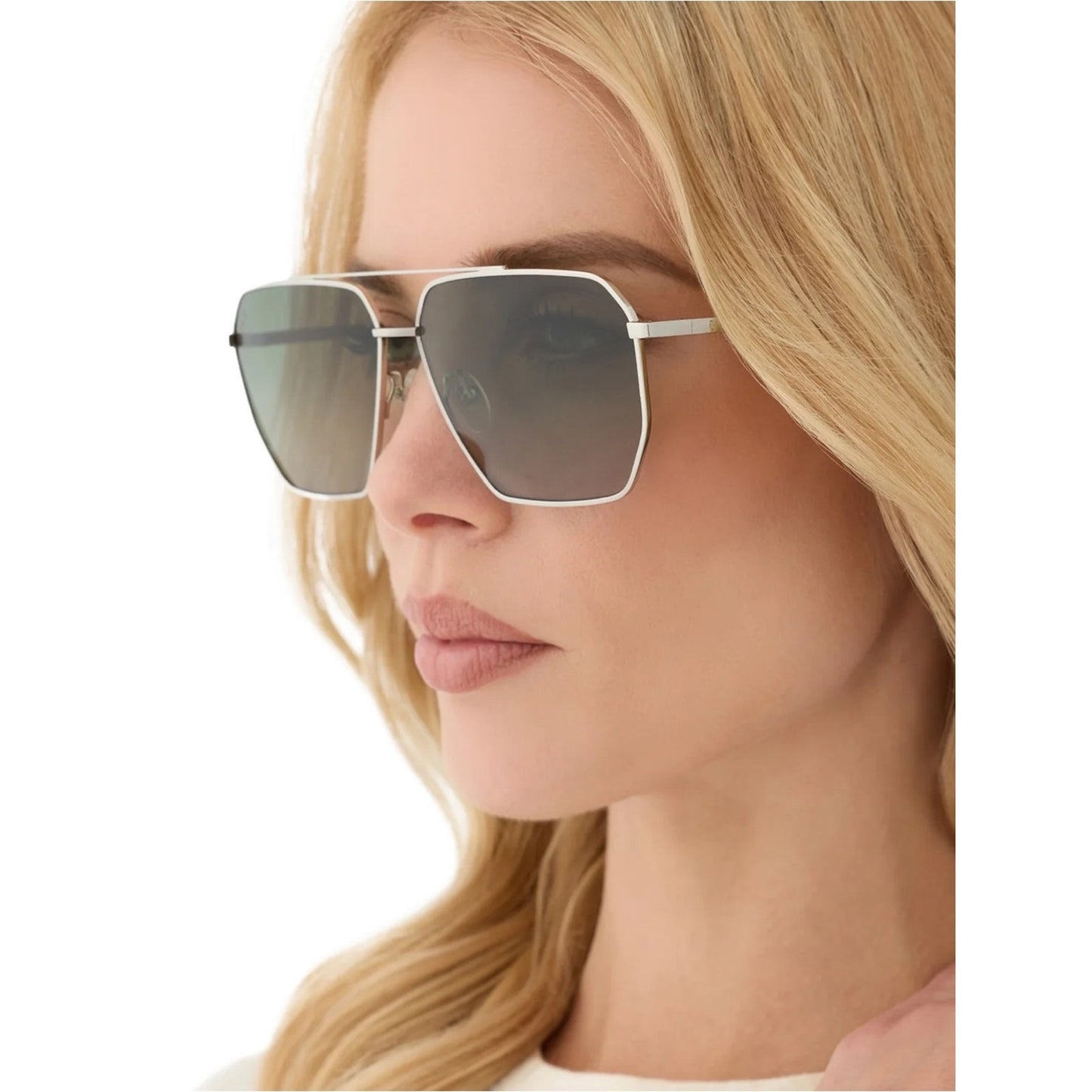 NEW DIFF Eyewear BERKELY DE01-0742 Silver Sunglasses Authentic