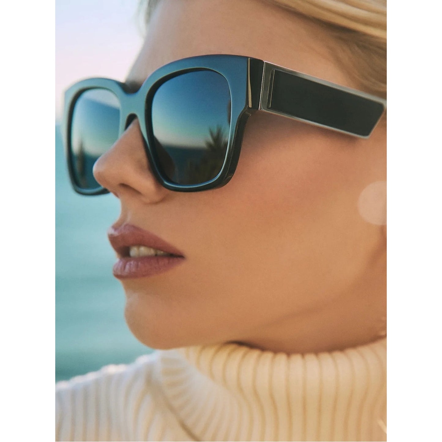 NEW DIFF Eyewear ISABELLA IC01-0420 Black Sunglasses Authentic