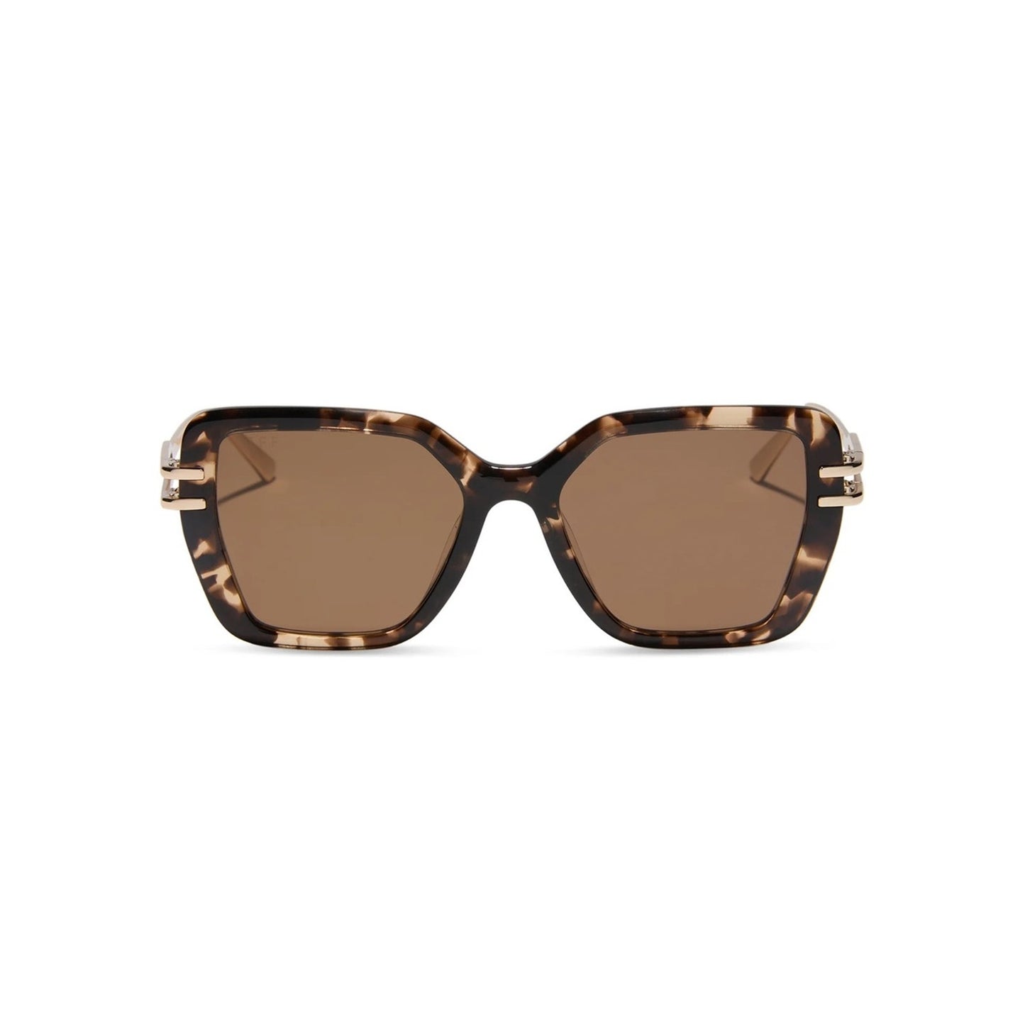 NEW DIFF Eyewear DASHA DE01-0870 Espresso Tortoise Gold Sunglasses Authentic