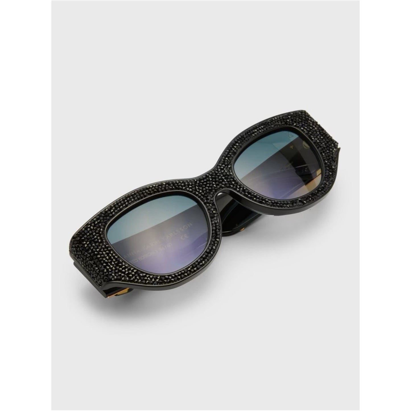 New Anna Karin Karlsson Lucky Goes To Vegas Black Crystal Sunglasses Authentic