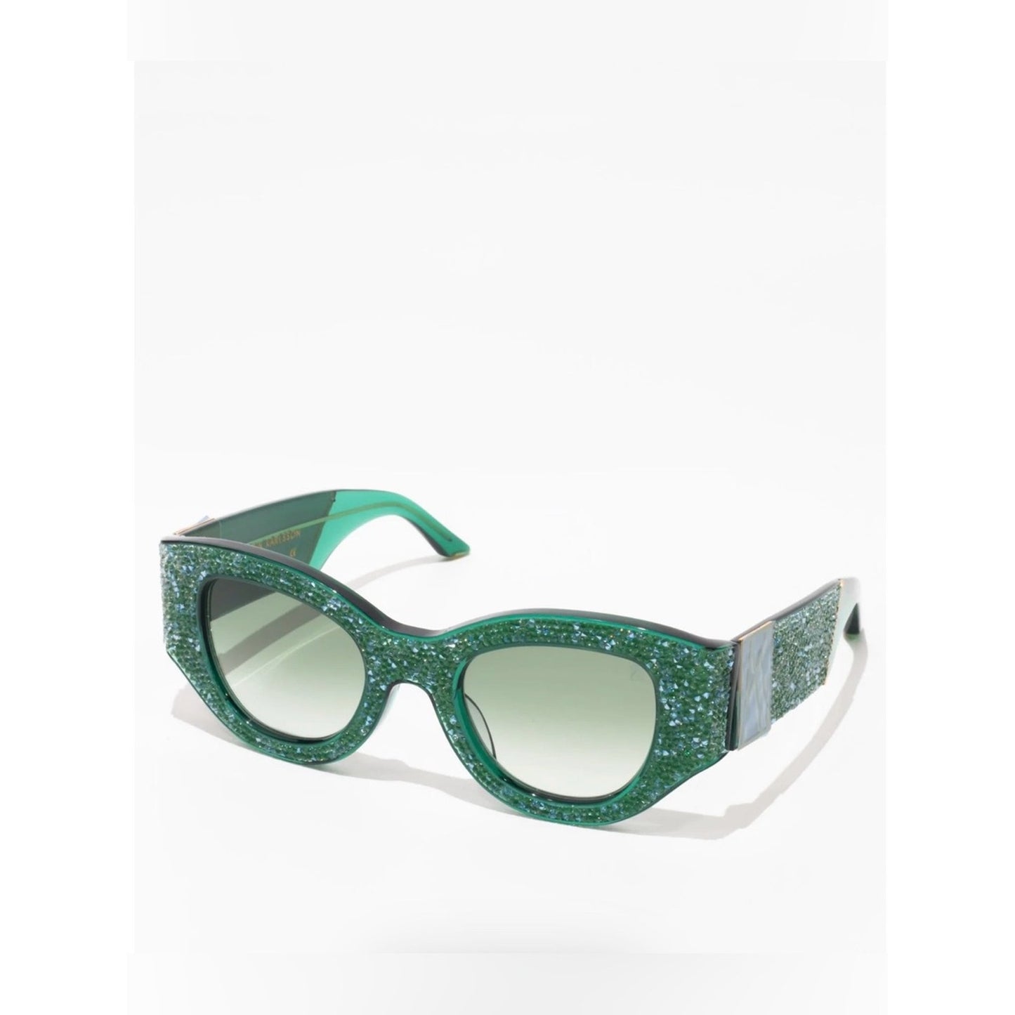 New Anna Karin Karlsson Green Lucky Goes To Vegas Emerald Crystal Sunglasses