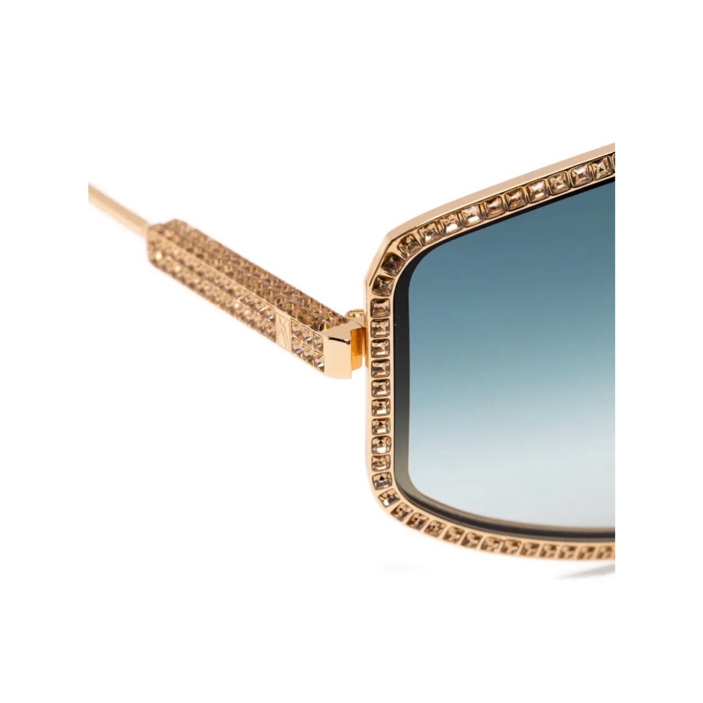 New Anna Karin Karlsson Shady Luv 2.0 Gold Shield Sunglasses Authentic