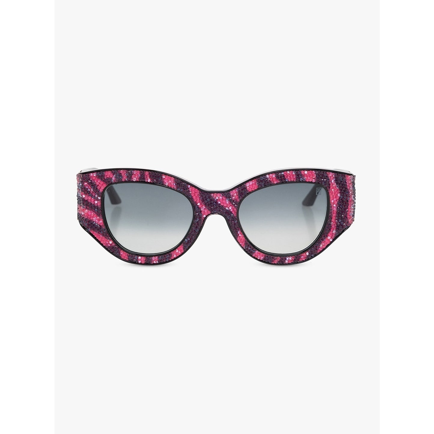 New Anna Karin Karlsson Lucky Goes To Vegas Cerise Zebra Sunglasses Authentic