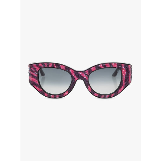 New Anna Karin Karlsson Lucky Goes To Vegas Cerise Zebra Sunglasses Authentic