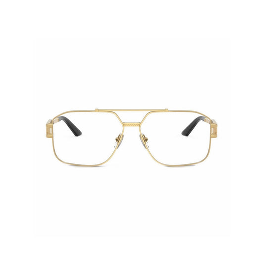 NEW Versace VE1302 1002 Gold Aviator Eyeglasses Authentic