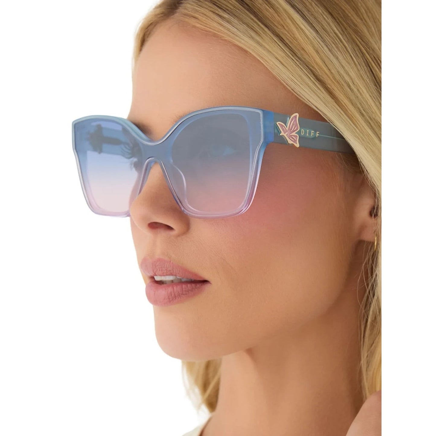 NEW DIFF Eyewear Glinda Upland Butterfly DE01-0865 Sunglasses Authentic