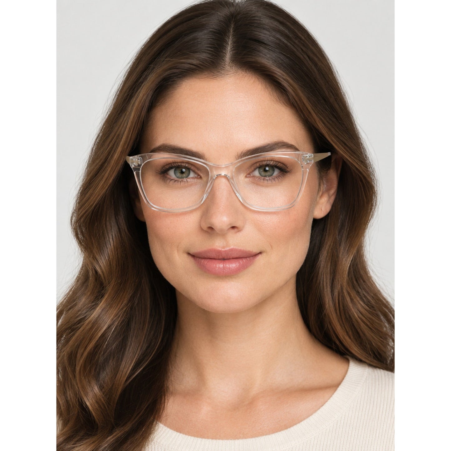 NEW Tom Ford FT5353 026 Crystal Eyeglasses Authentic