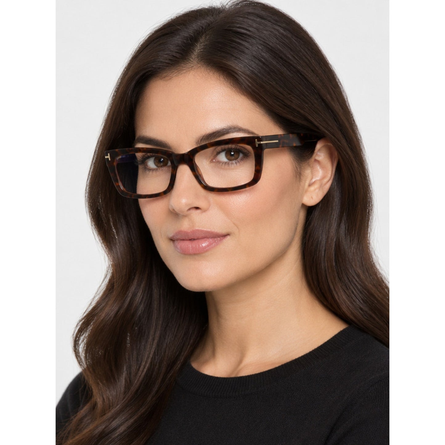 NEW Tom Ford FT5966-B 052 Dark Havana Eyeglasses Authentic