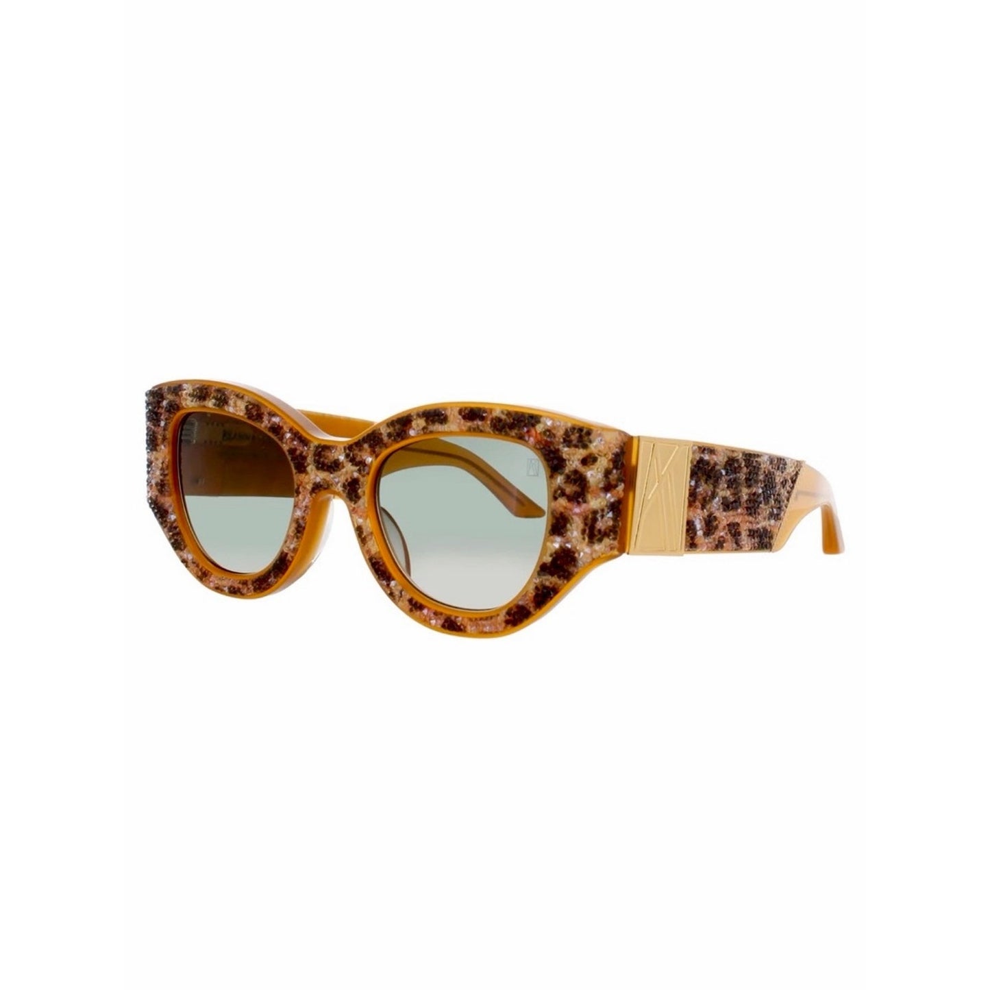 New Anna Karin Karlsson Lucky Goes To Vegas Leopard Crystals Sunglasses